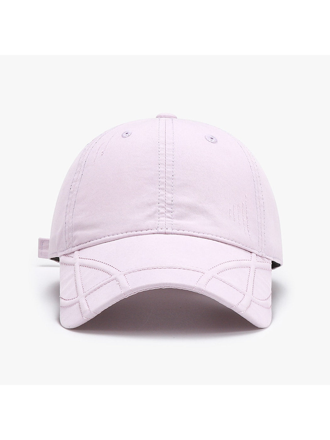 Haila - Round Crown Solid Color Baseball Cap