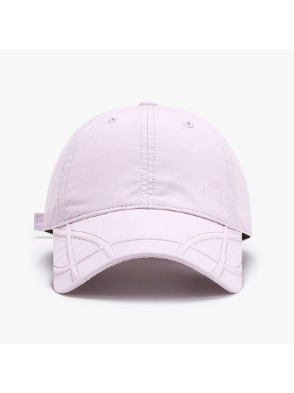 Haila - Round Crown Solid Color Baseball Cap