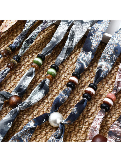 Scarvii - Printed Boho Narrow Neck Scarf