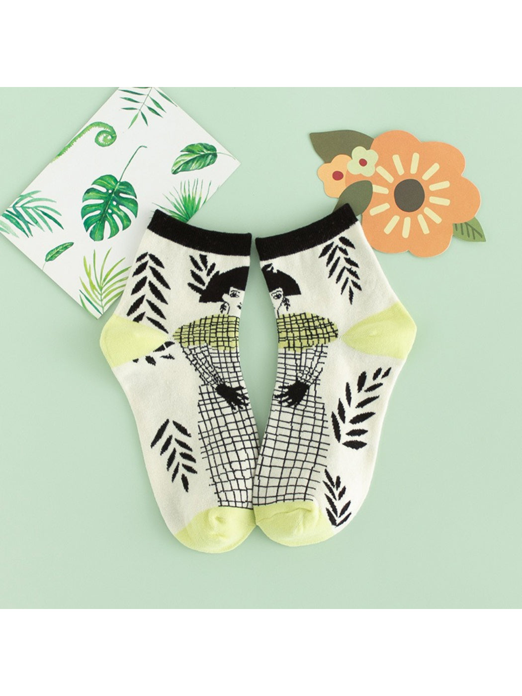 Rufia - Playful Illustrated Pattern Crew Socks product image 4