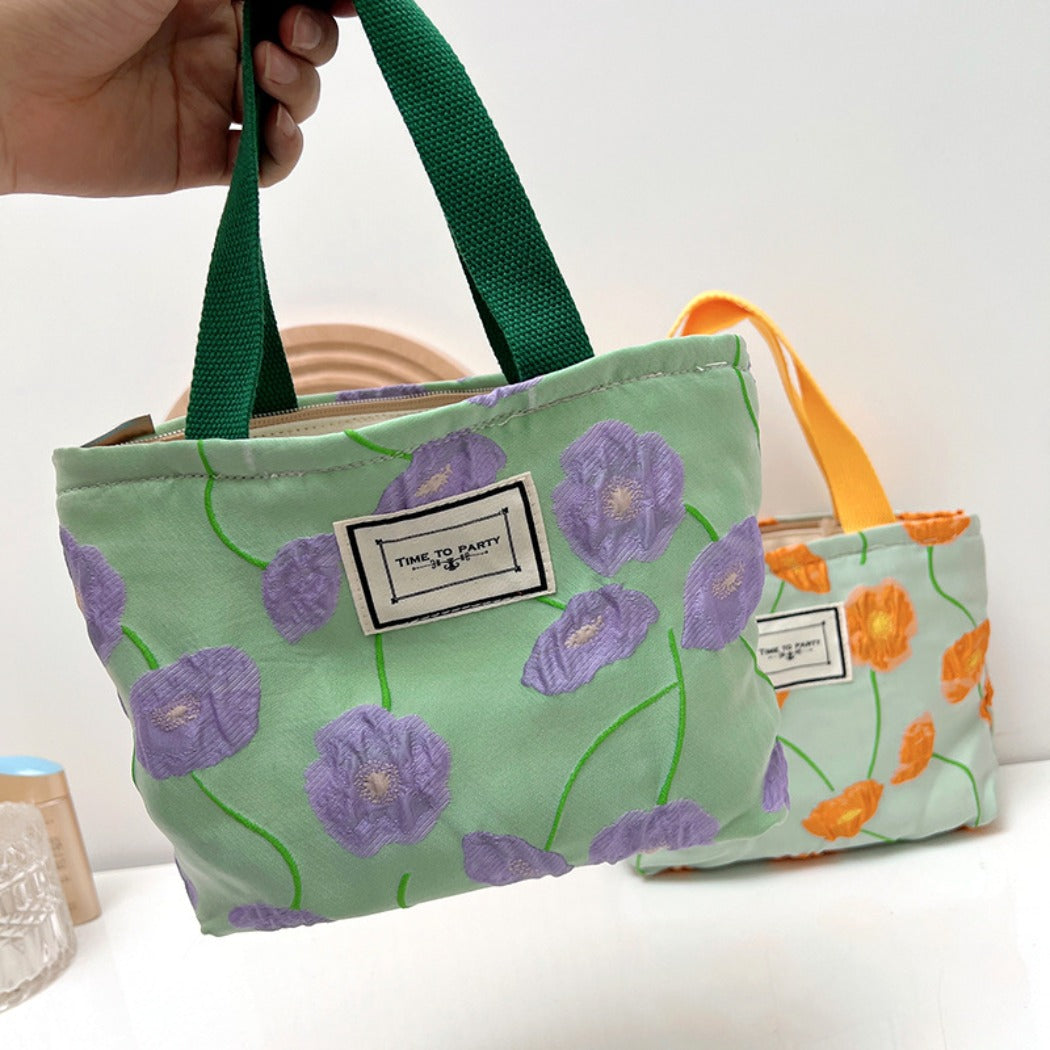 Small Colorblock Jacquard Handbag