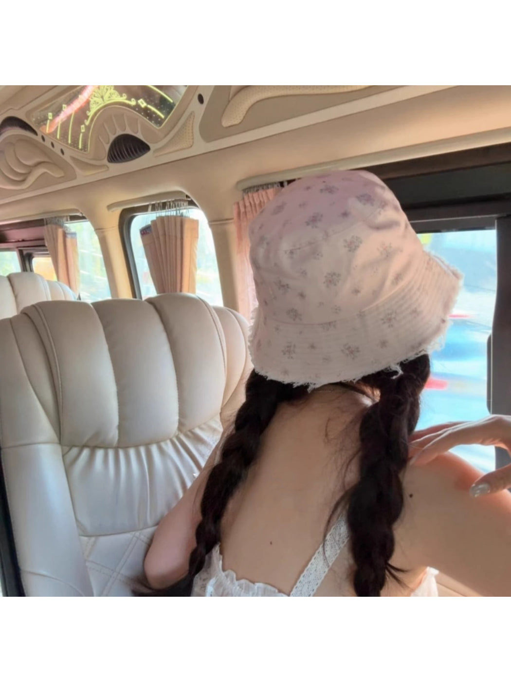 Haila Frayed Edge Summer Bucket Hat product image