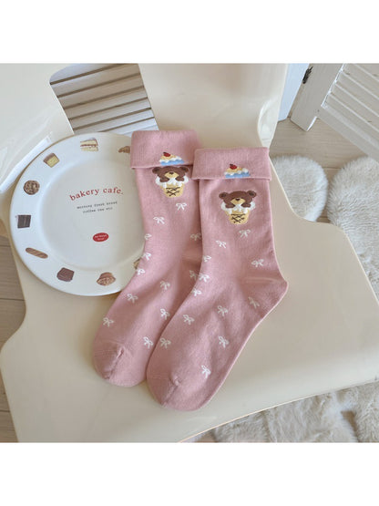 Rufia - Foldable Cuff Animal Character Crew Socks product image 2