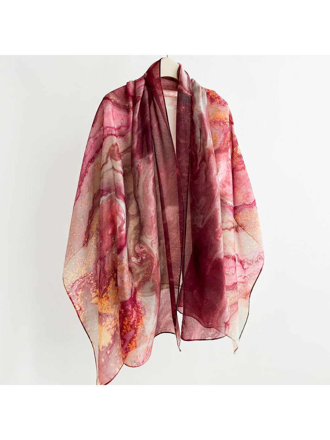 Scarvii - Deep-hued Flowing Printed Summer Wrap Scarf