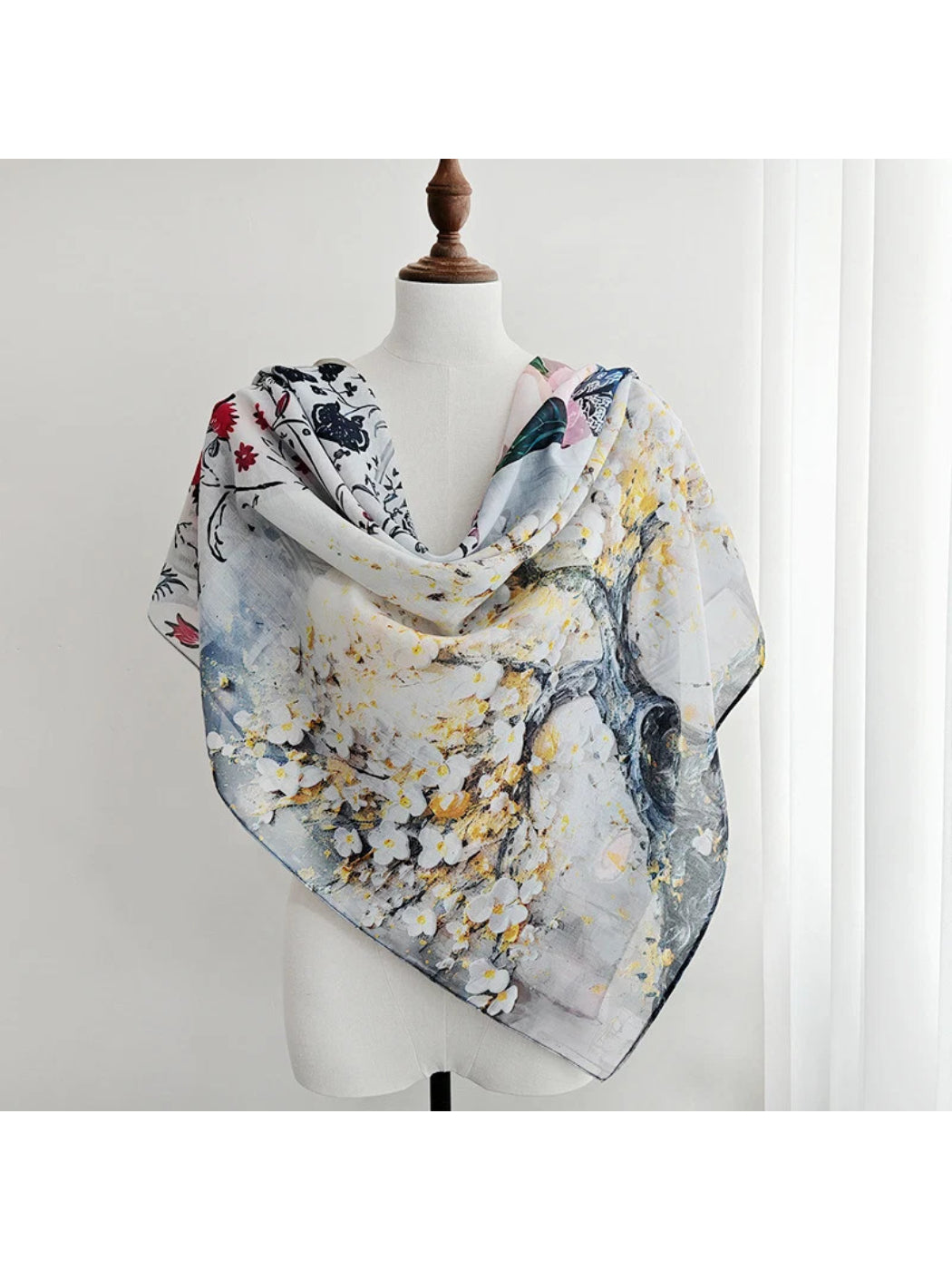 Scarvii - Semi-Sheer Square Scarf
