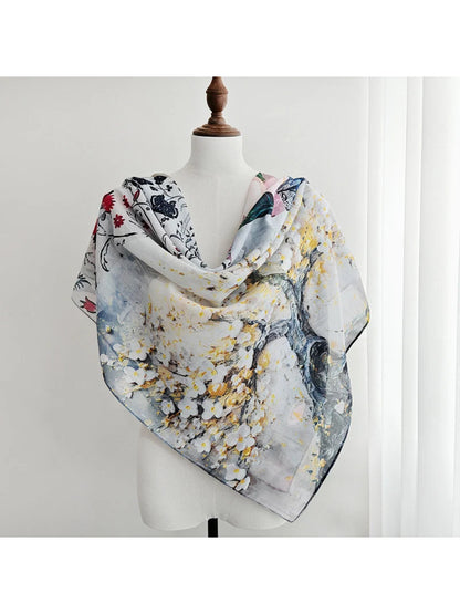 Scarvii - Semi-Sheer Square Scarf