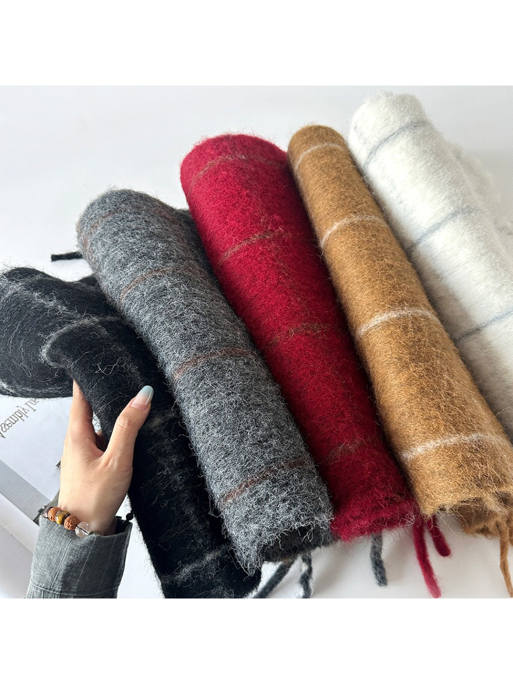 Scarvii - Soft Brushed Plaid Winter Scarf