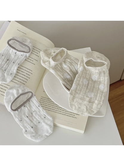 Rufia - Minimal Dotted Openwork Low Ankle Socks