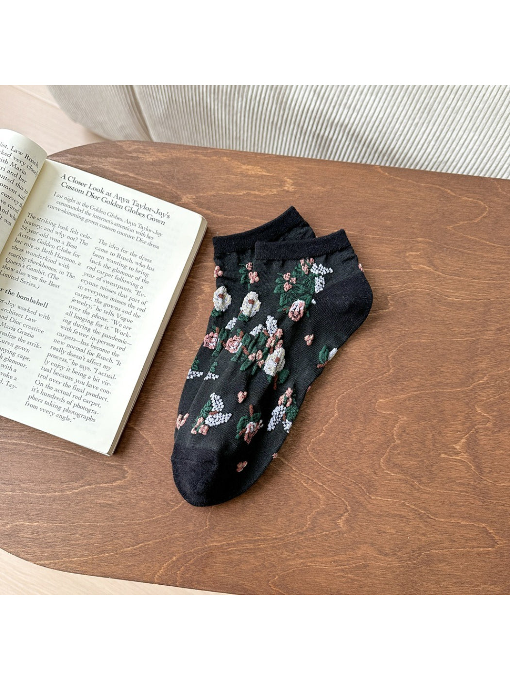 Rufia - Classic Floral Print Ankle Socks product image 1