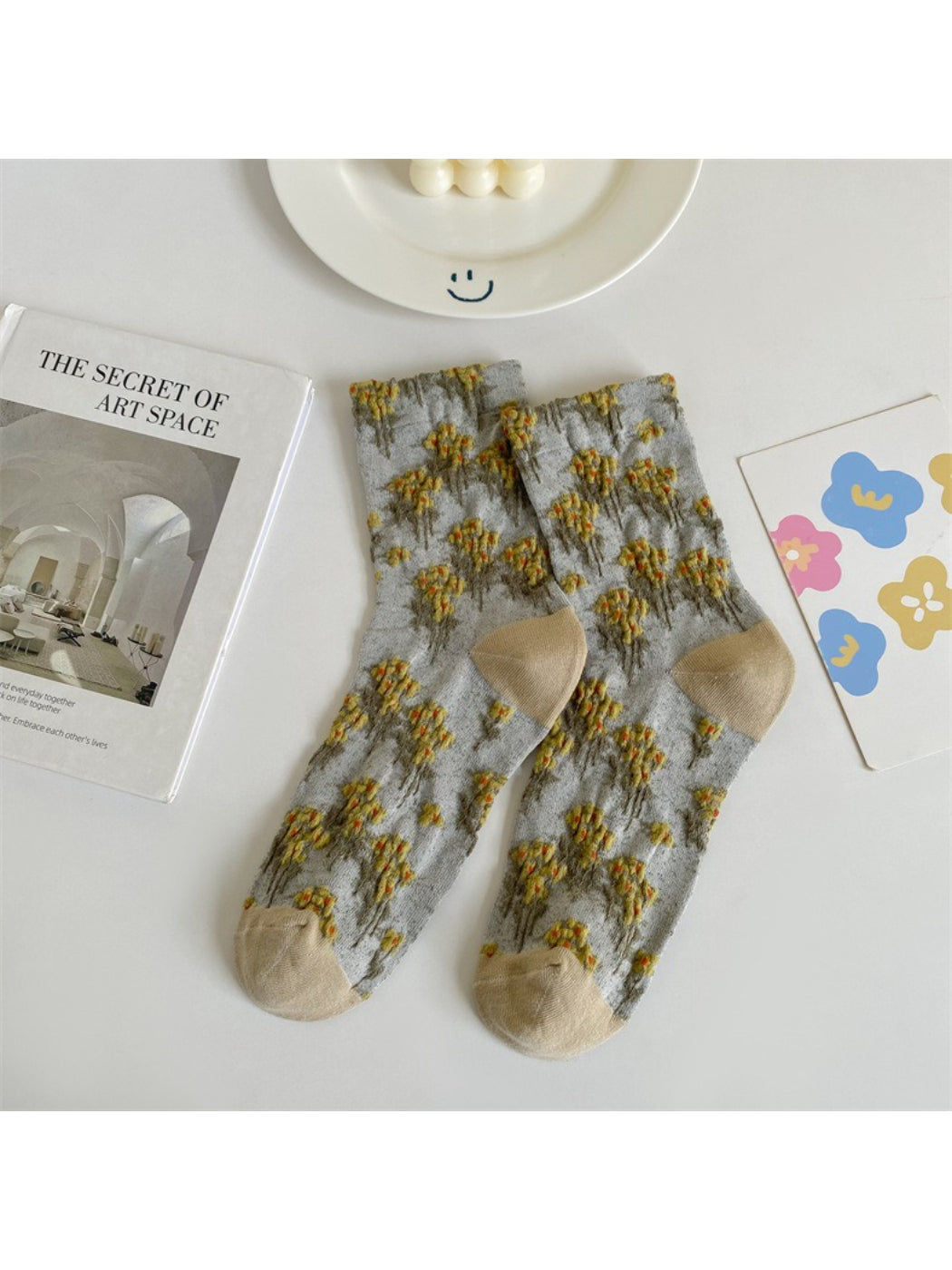 Rufia Bloom Cluster Jacquard Crew Socks product image 6