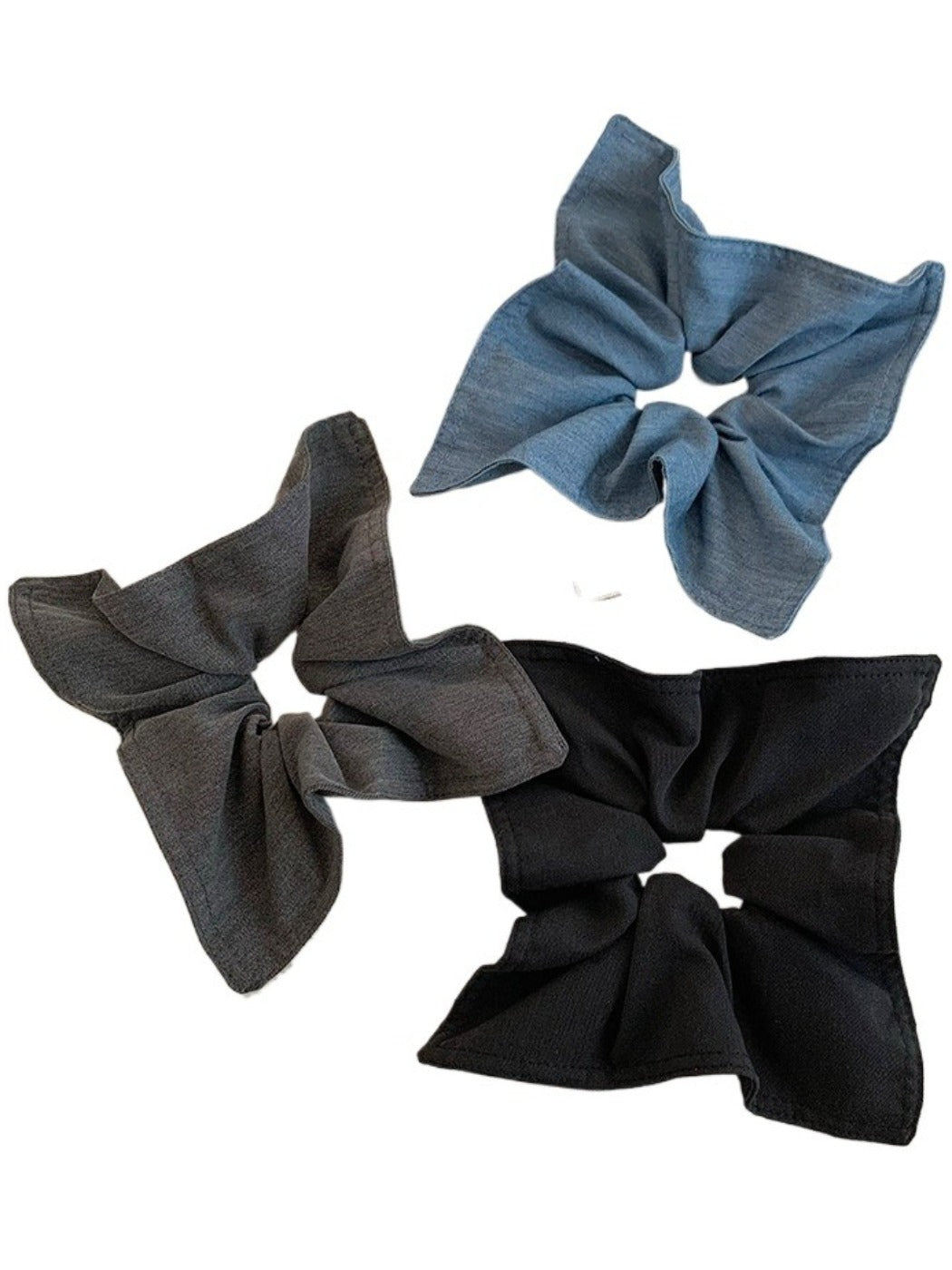 Clio - Durable Square Fabric Hair Ties - Simple & Chic