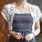 Crosa - Lace Short-Sleeve Cover-Up – Versatile Summer Shawl