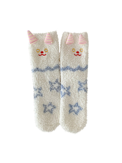 Rufia - Cartoon Star Monster Pattern Crew Socks