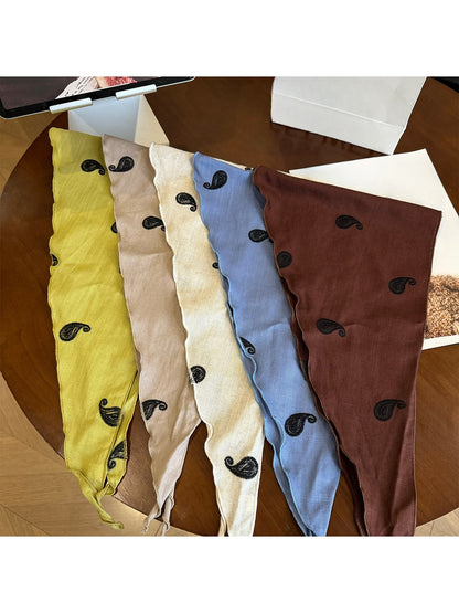 Scarvii - Simple Embroidered Triangle Scarf