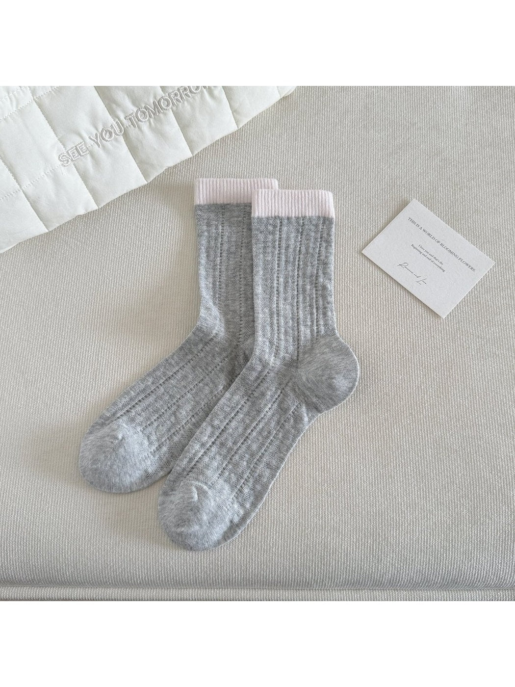 Rufia - Women's Color Block Stripe Crew Socks