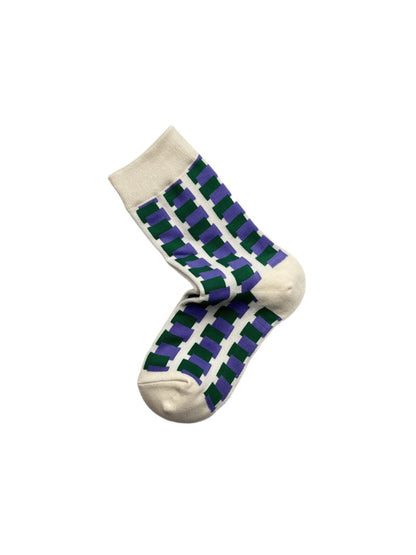 Rufia – Irregular Pattern Crew Socks