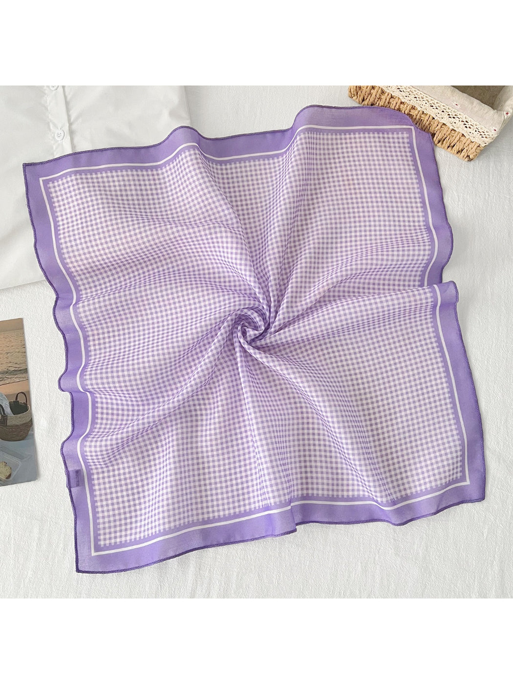 Scarvii Colorful Check Square Scarf