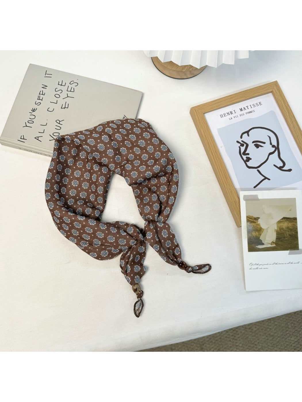Scarvii - Printed Slim Triangle Scarf