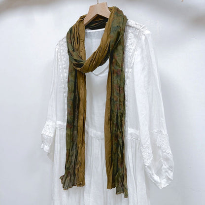 Scarvii - Narrow Pleated Spring Scarf