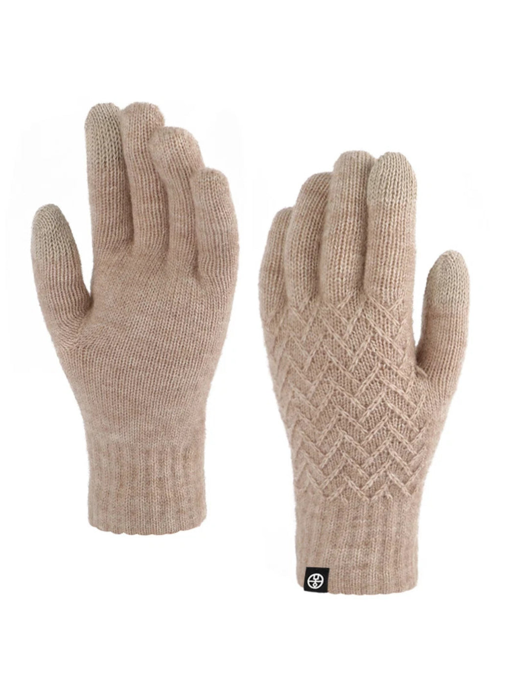 Gloving - Diamond Textured Knit Winter Gloves