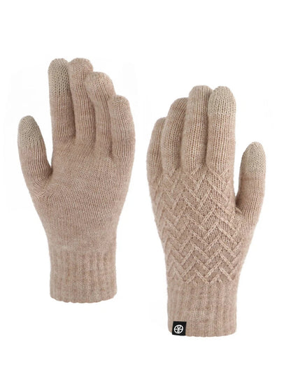 Gloving - Diamond Textured Knit Winter Gloves