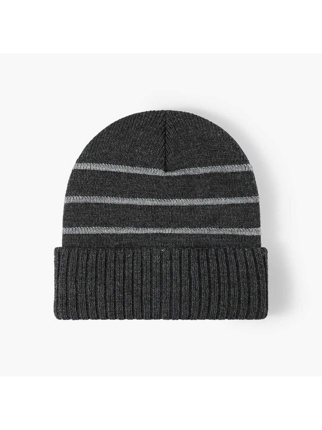 Haila - Striped Fleece-Lined Cuffed Knit Beanie