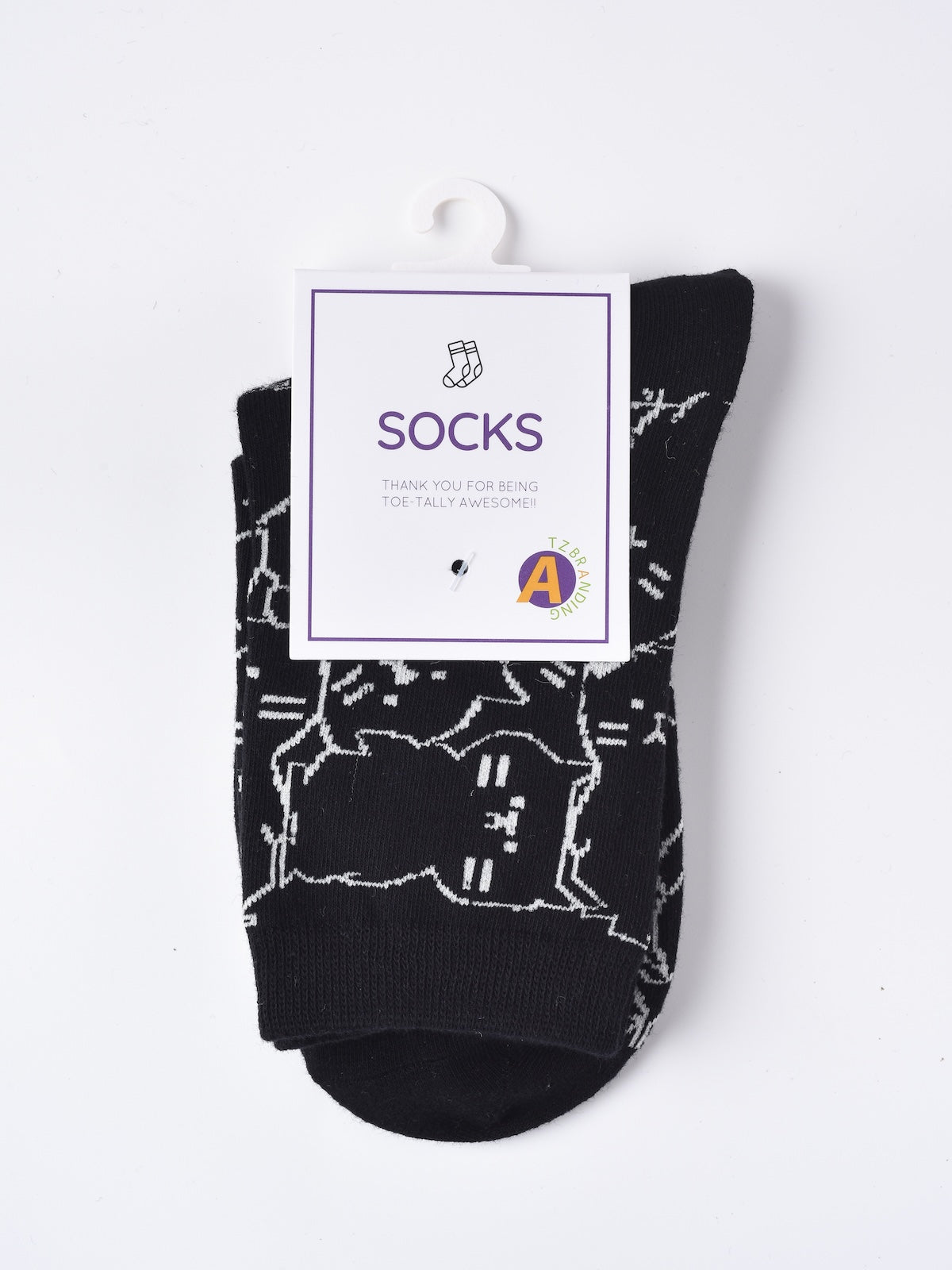 Rufia - Cartoon Cat Mid-Calf Socks