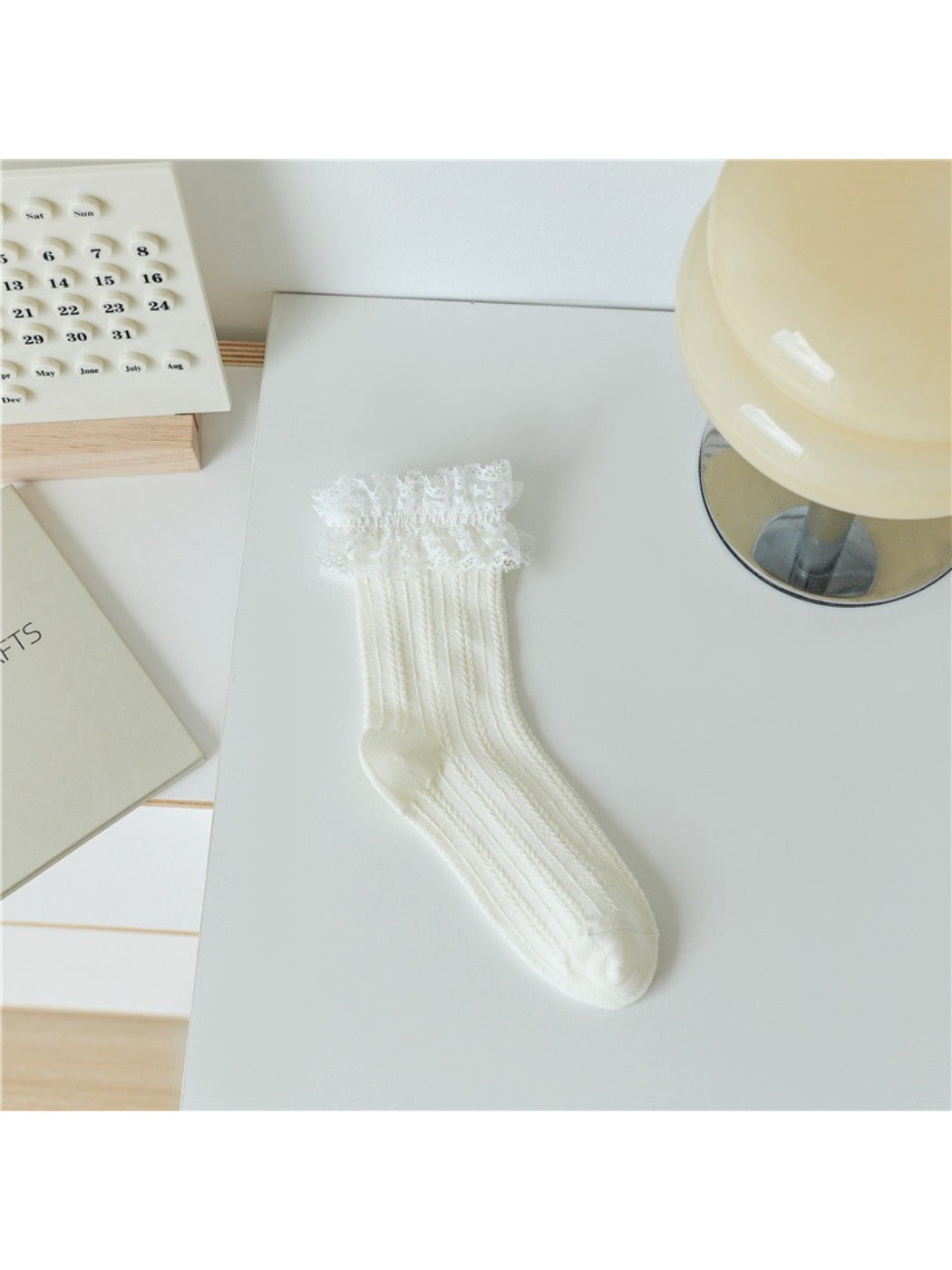 Rufia - Sweet Ruffle Knit Crew Socks