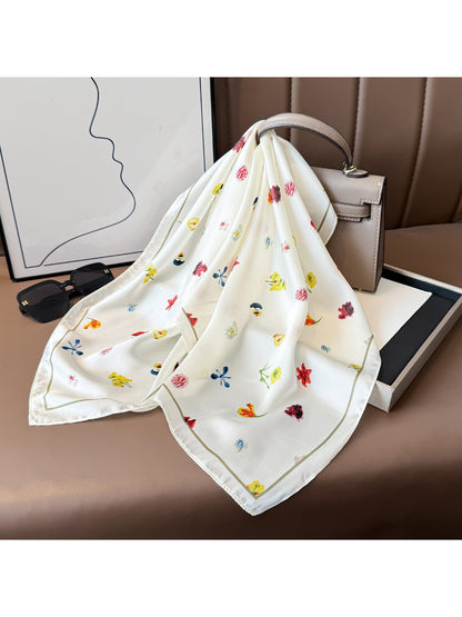 Scarvii Scattered Floral Square Scarf