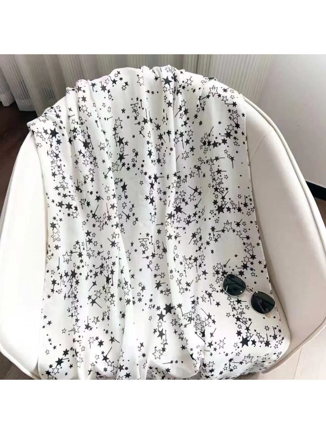 Scarvii - Star Print Draped  Scarf