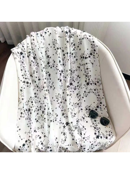 Scarvii - Star Print Draped  Scarf