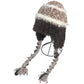 Haila - Striped Plush Knitted Beanie with Ear Flaps