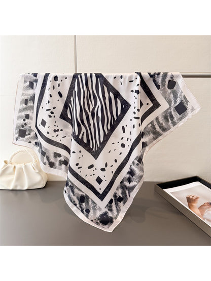 Scarvii - Zebra Geometric Square Scarf