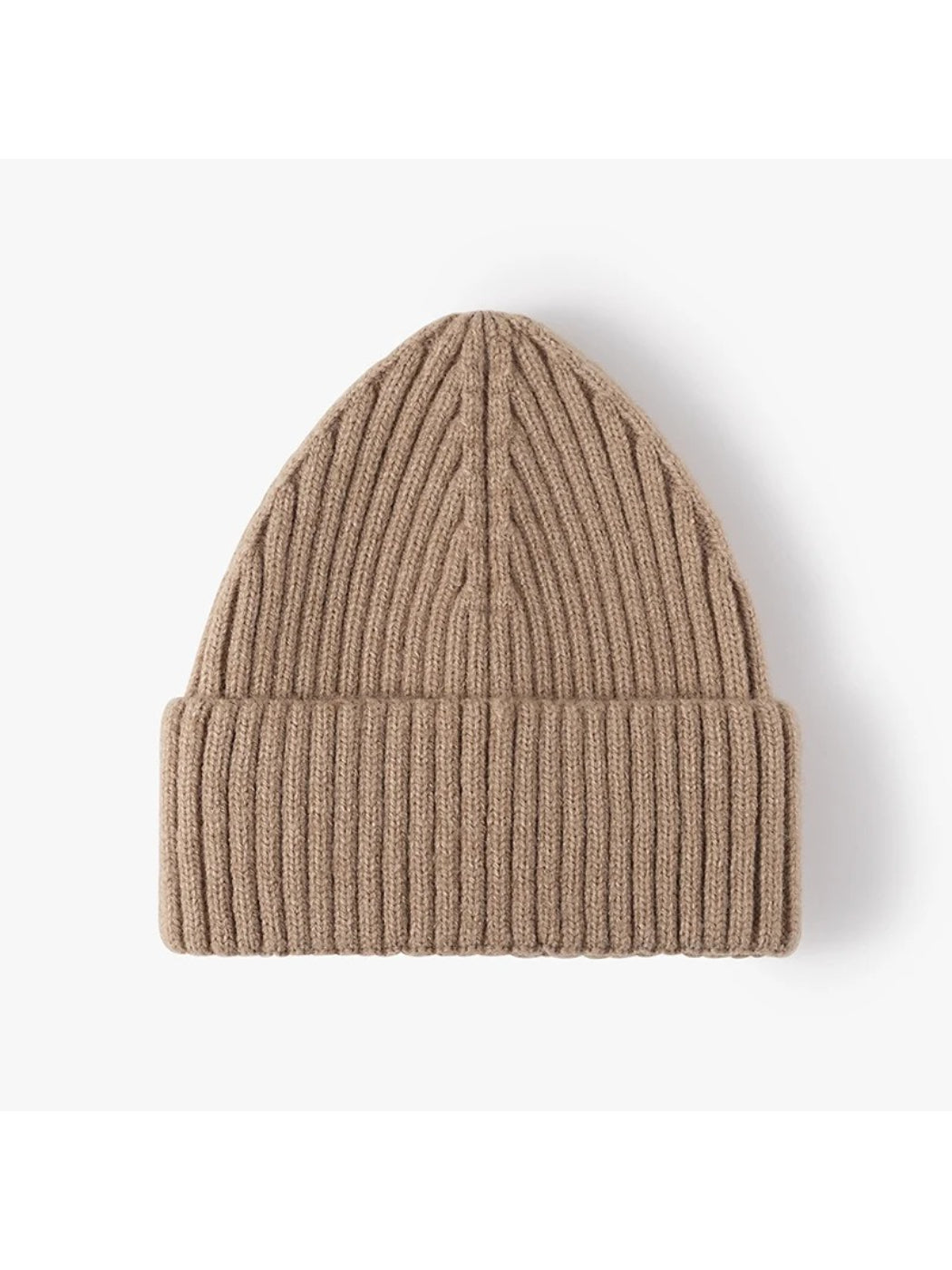 Haila - Solid Rib Knit Cuffed Beanie