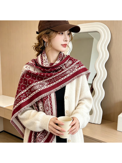 Scarvii - Paisley Fringe Triangle Scarf