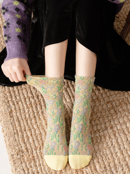 Rufia - Wild Bloom Texture Crew Socks