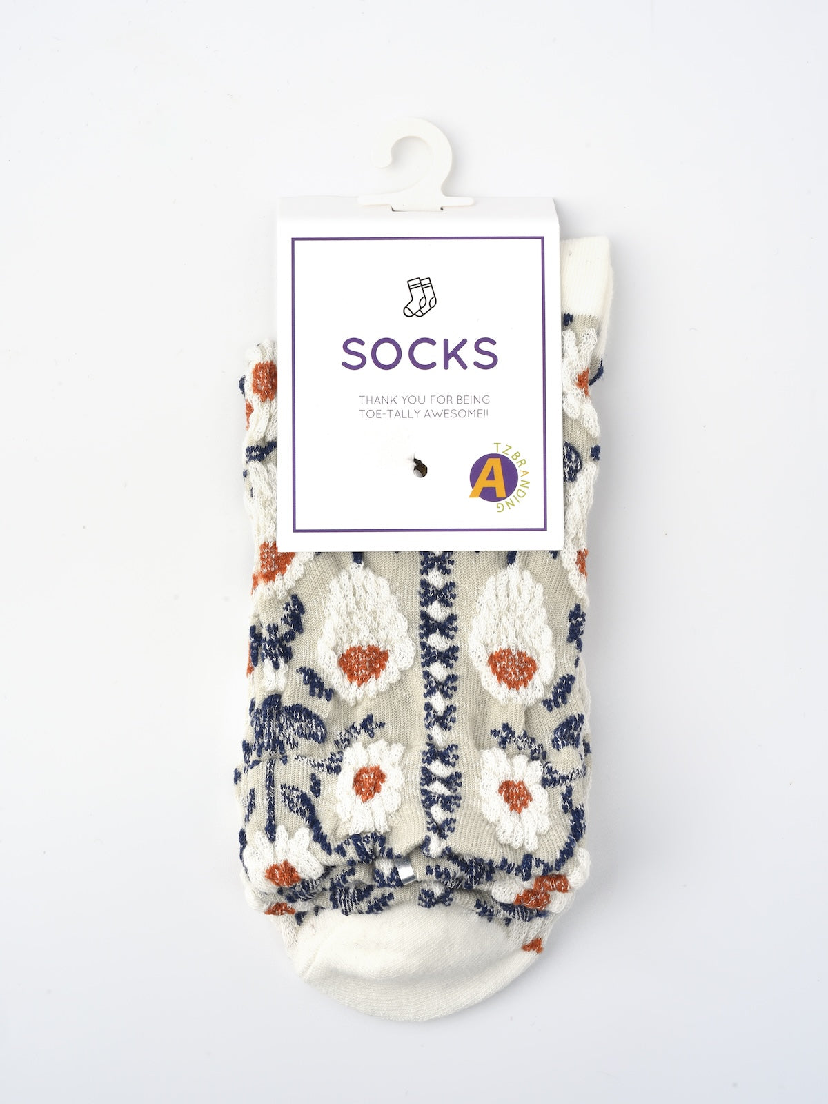 Rufia - Vintage Embossed Floral Socks