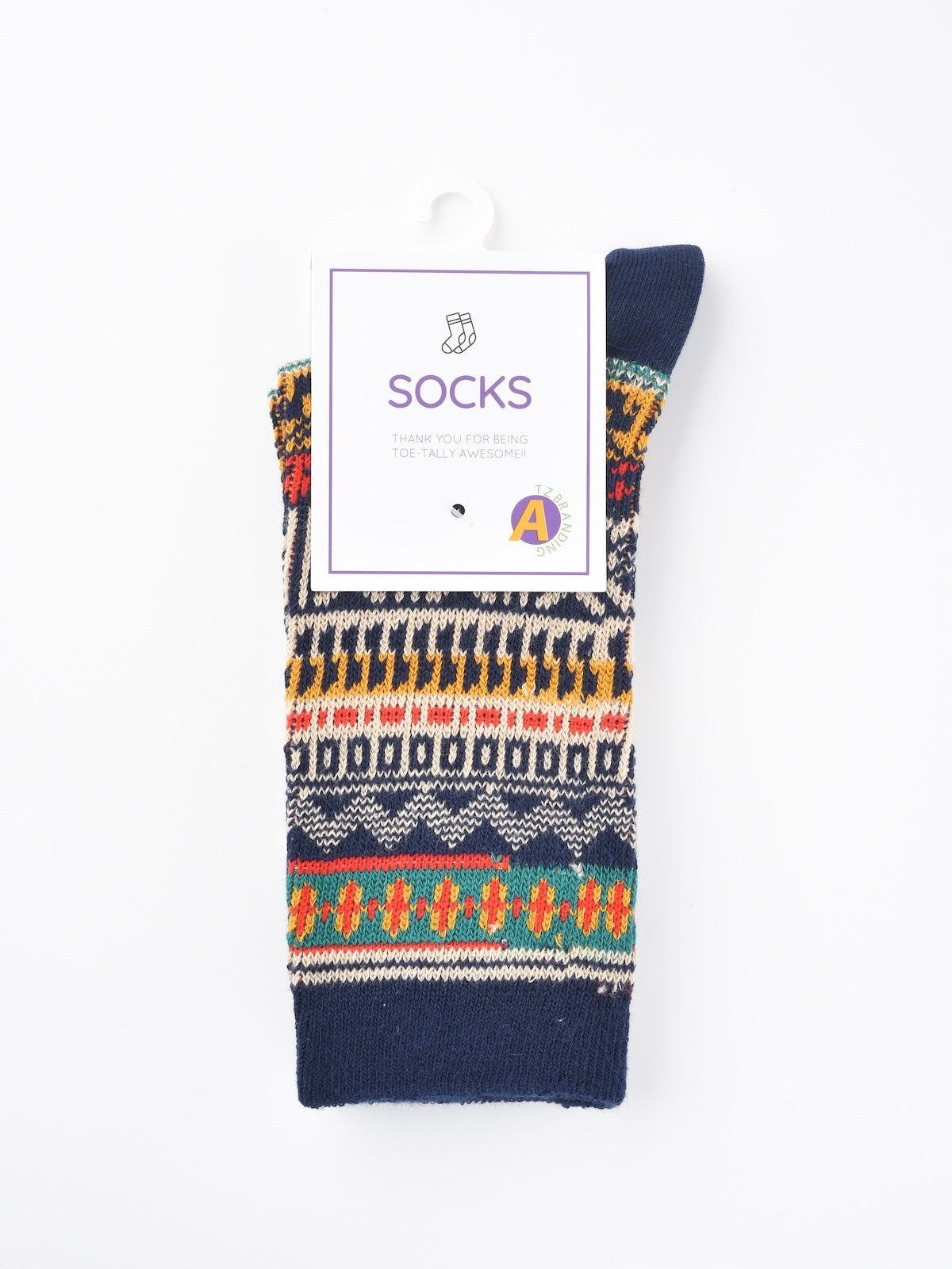 Rufia - Vintage Geometric Pattern Women's Mid-Calf Socks