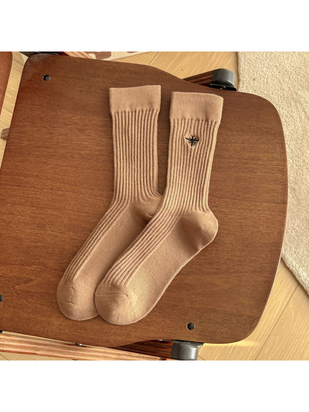 Rufia - Bee Embroidered Ribbed Crew Socks product image 8