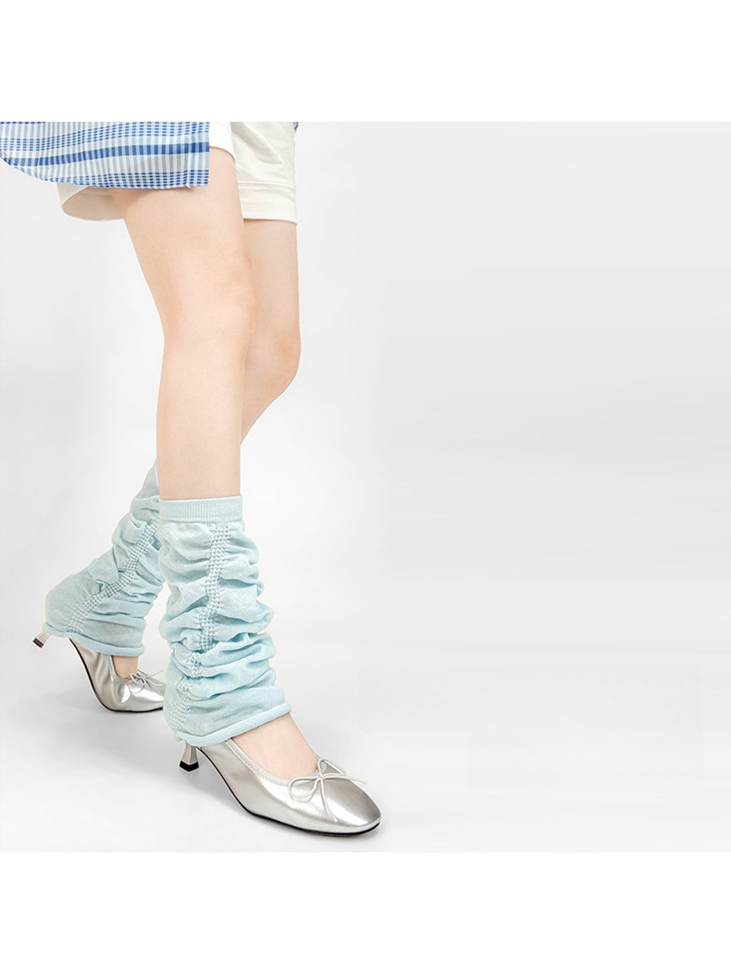Cozyra - Ruched Knit Mid-Calf Leg Warmers