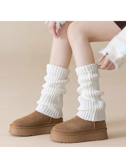 Cozyra - Vertical Ribbed Knit Leg Warmers
