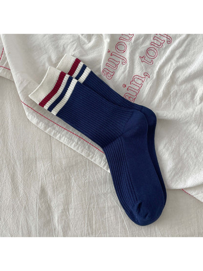 Rufia - Soft Ribbed Stripe Daily Crew Socks product image 8