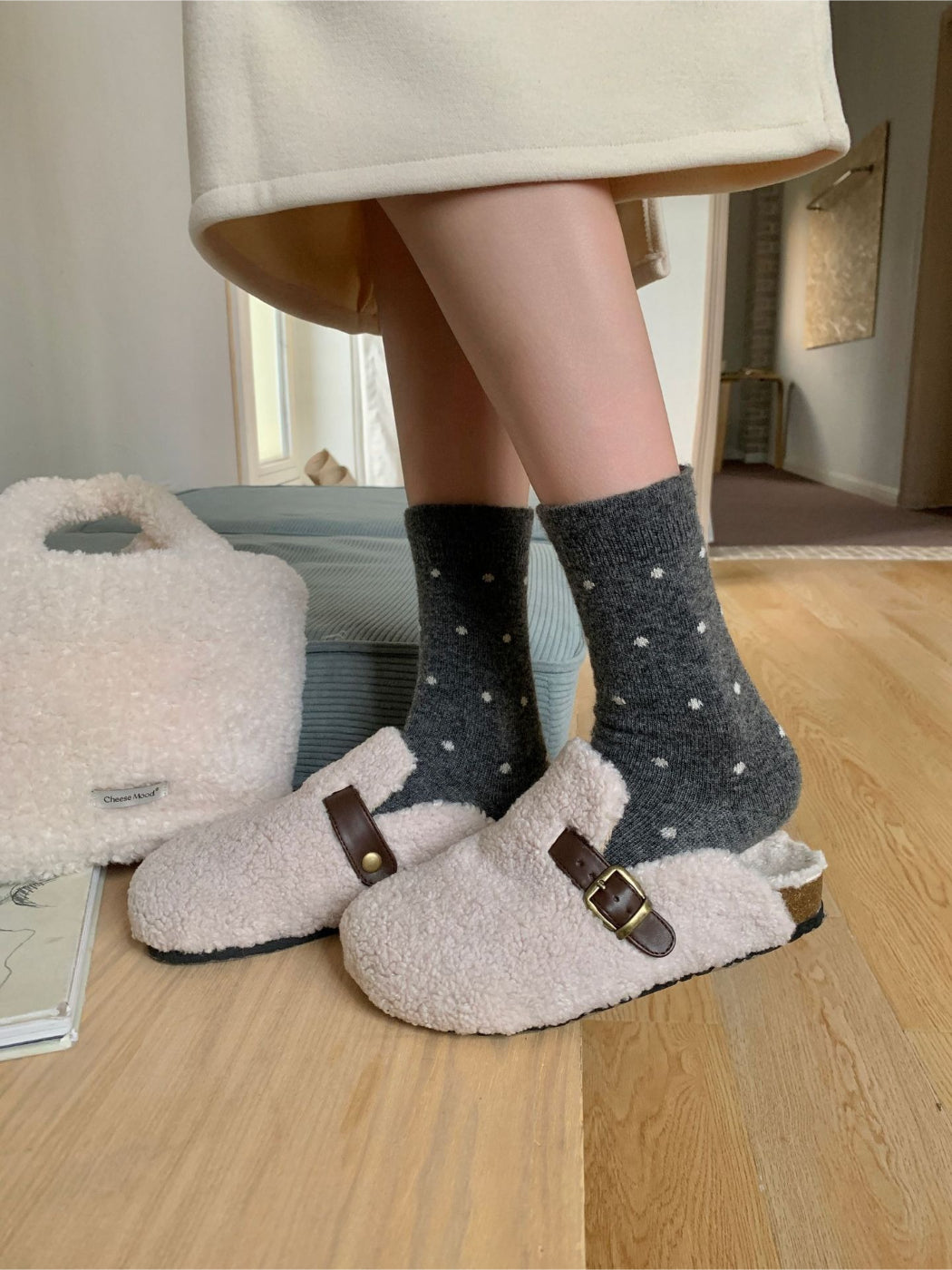 Rufia - Mini Dot Soft Knit Crew Socks