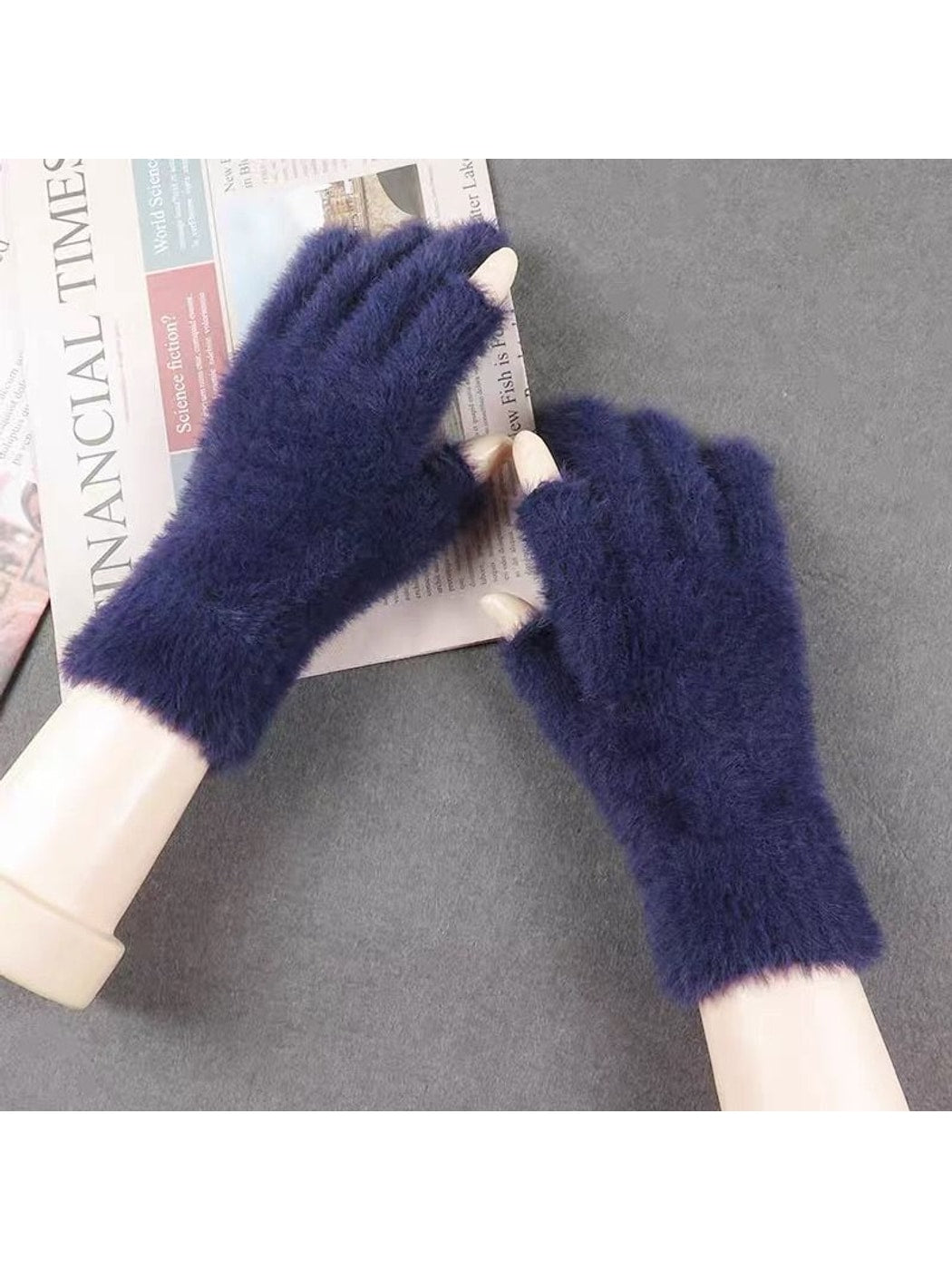 Gloving - Color Block Plush Finish Women's Winter Gloves