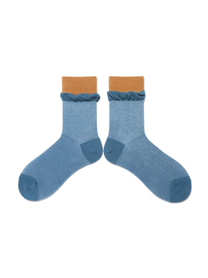 Rufia - Women's Color-blocked Cuff Socks