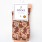 Rufia - Orange Embossed Women's Socks