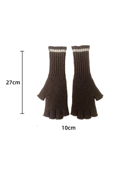Gloving - Ribbed Knit Fingerless Gloves