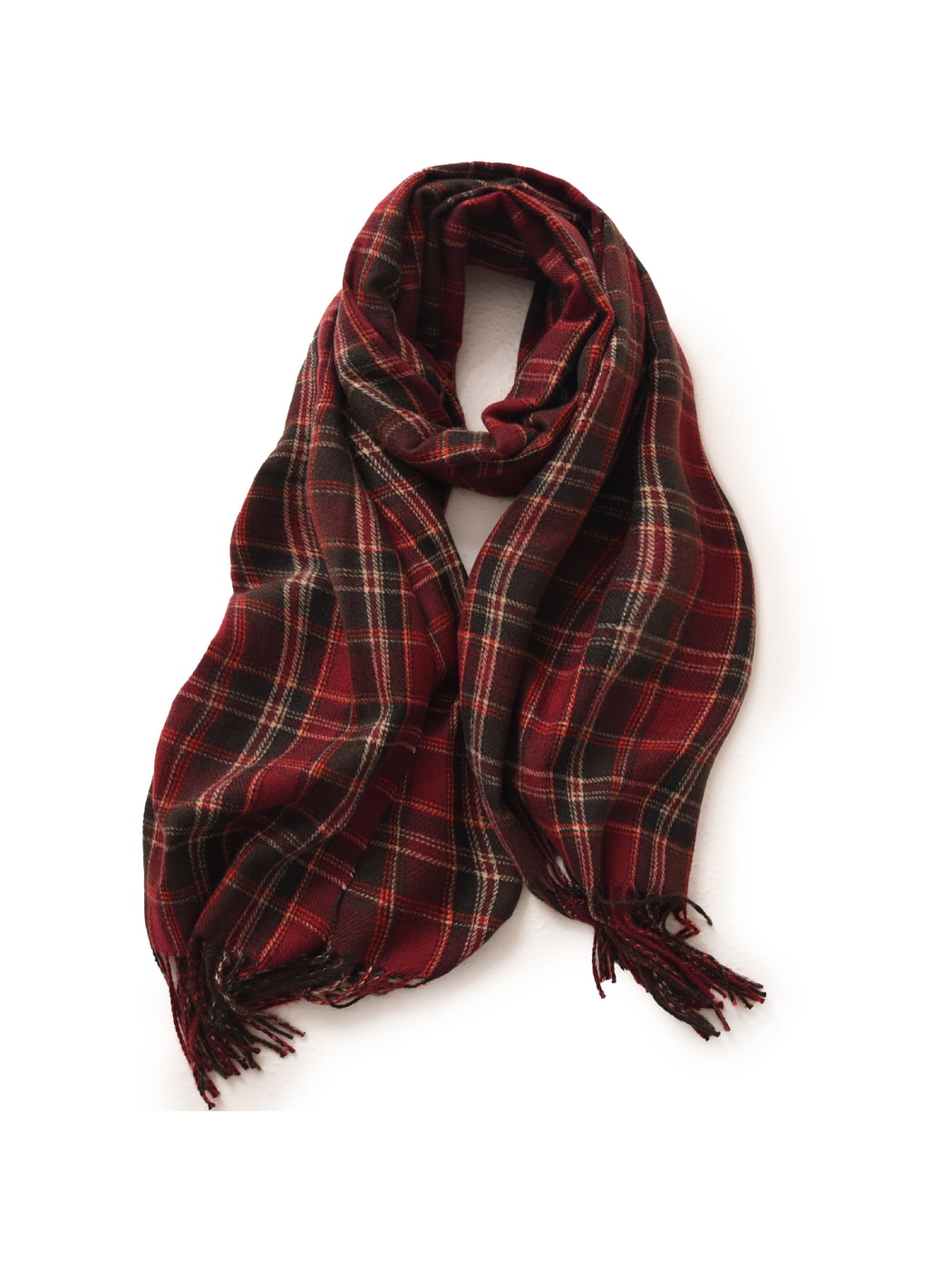 Scarvii - Classic Checked Fringed Winter Scarf