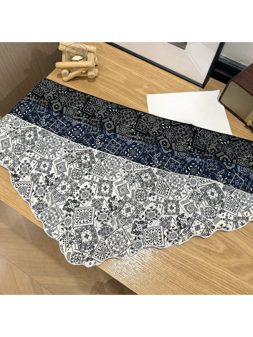 Scarvii - Mixed Motif Printed Triangle Bandana