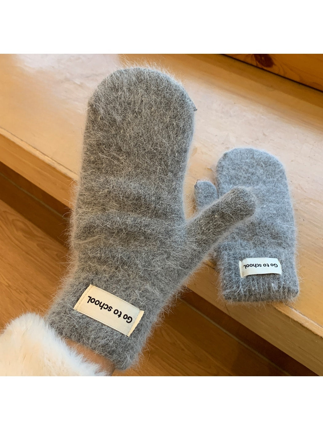Gloving - Women's Cute Fuzzy Knit Winter Mittens